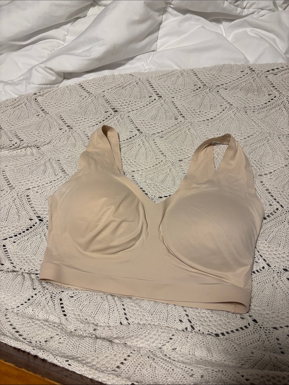 Nude Seamless Comfort Bra - Wireless Padded Support